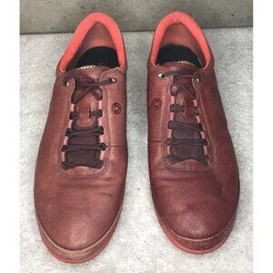 ECCO Maroon Yak Leather Goretex Spineless Golf Shoes Women's Size EU 41 US 10
